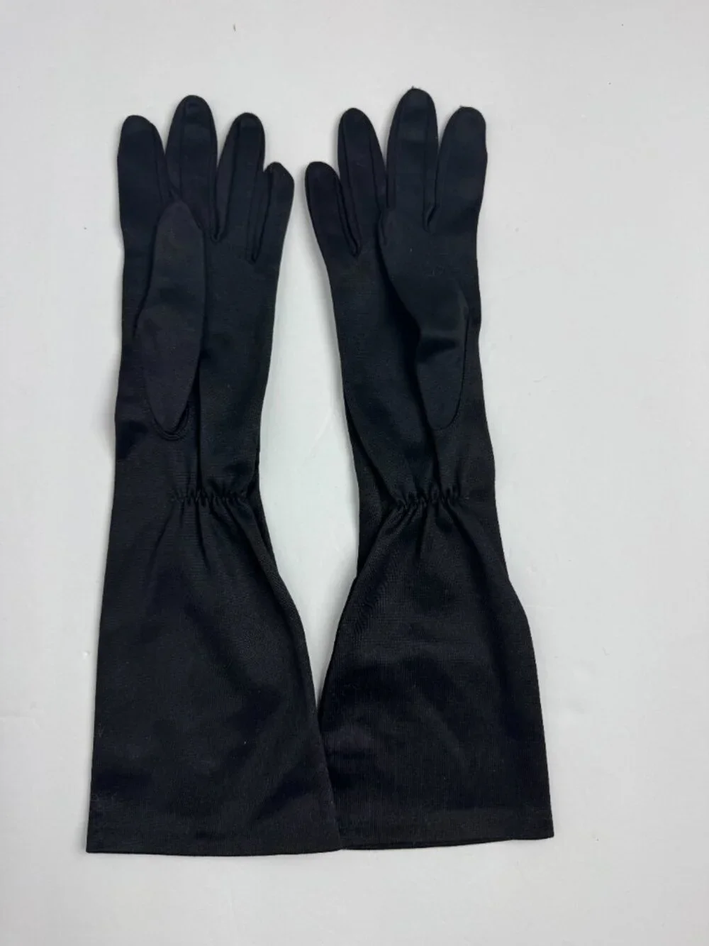Vintage Black Gloves 100% nylon Made in U.S.A.